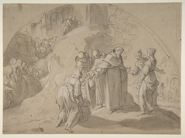 Saint Philip Benizi Converting Two Wicked Women at the City of Todi