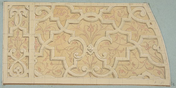 Design for the decoration of the stairway in the Chateau d'Ognon of M. de Machy (Oise, France)