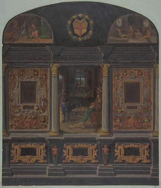 Design for painted wall decoration in the Château de Lude, Sarthe