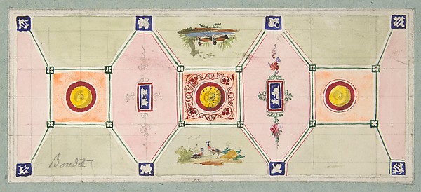 Design for the painted decoration of a baker's shop