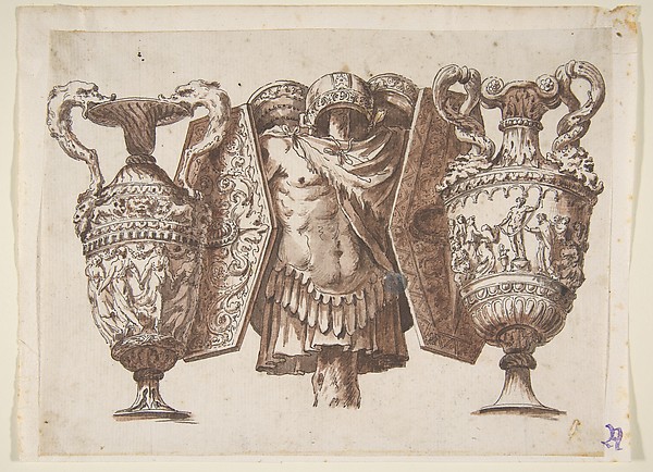 Trophy with Two Vases and a Cuirass