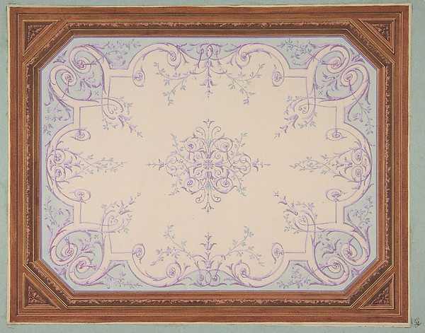 Design for the decoration of a ceiling in rinceaux