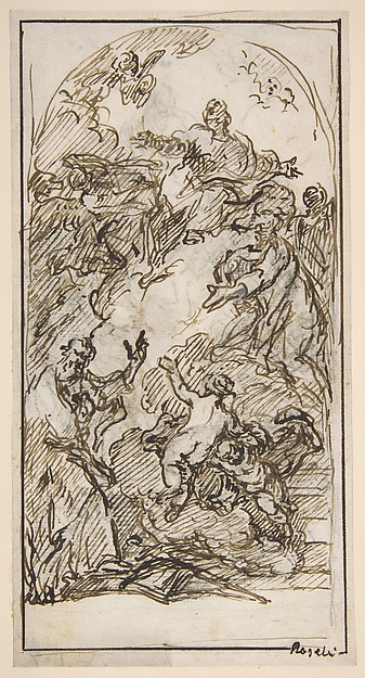 The Apotheosis of Saint Mark (recto and verso) by Pietro Roselli