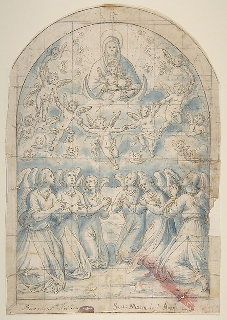 Madonna and Child in Glory Adored by Angels by Bernardino Rodriguez ("Bernardino Siciliano")