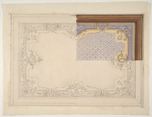 Design for the painted decoration of a ceiling