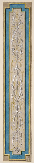 Design for a decorative panel painted in rococco style
