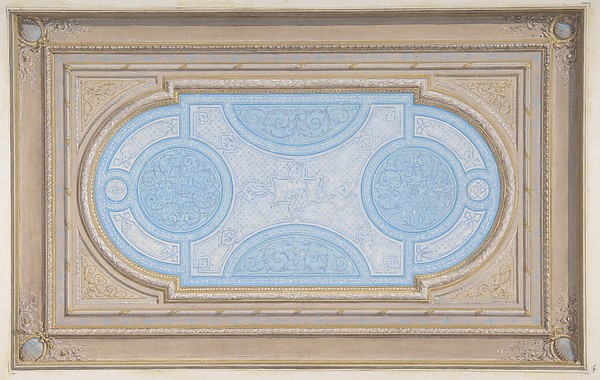 Design for a ceiling painted in filagree designs