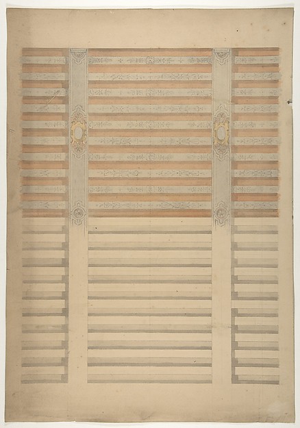 Design for a beamed ceiling in French Renaissance style