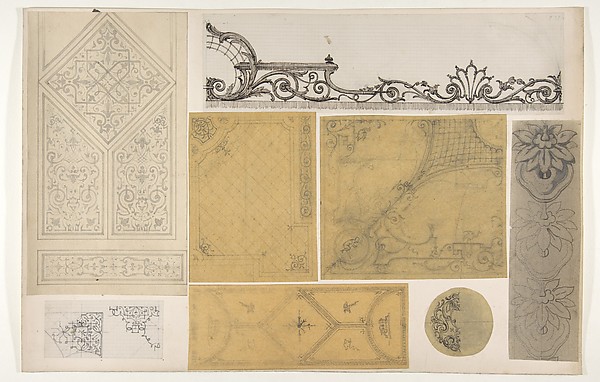 Eight designs for the painted decoration of interiors