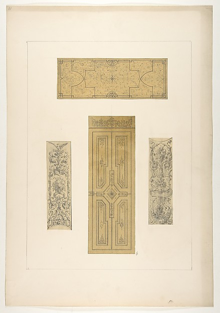 Four designs for decorative panels