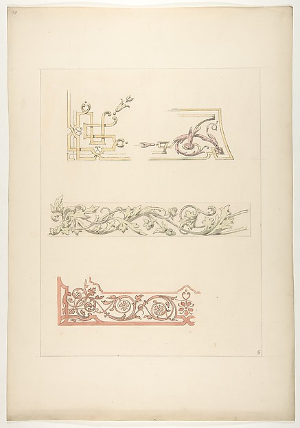 Three designs for decorative borders