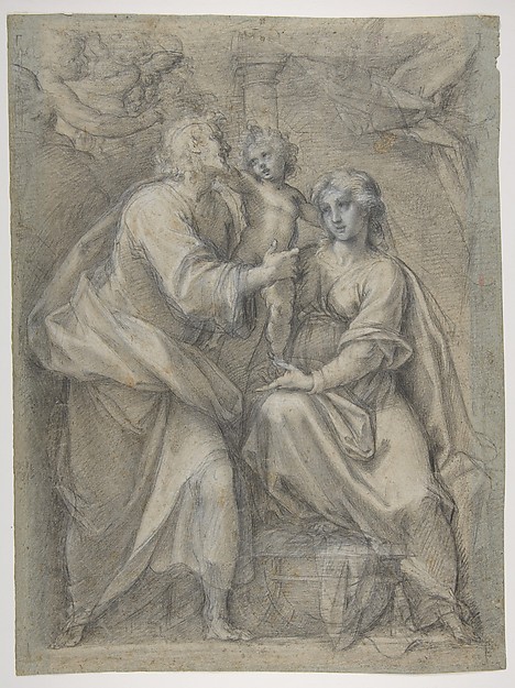 The Holy Family with Angels by Pomarancio (Cristoforo Roncalli)