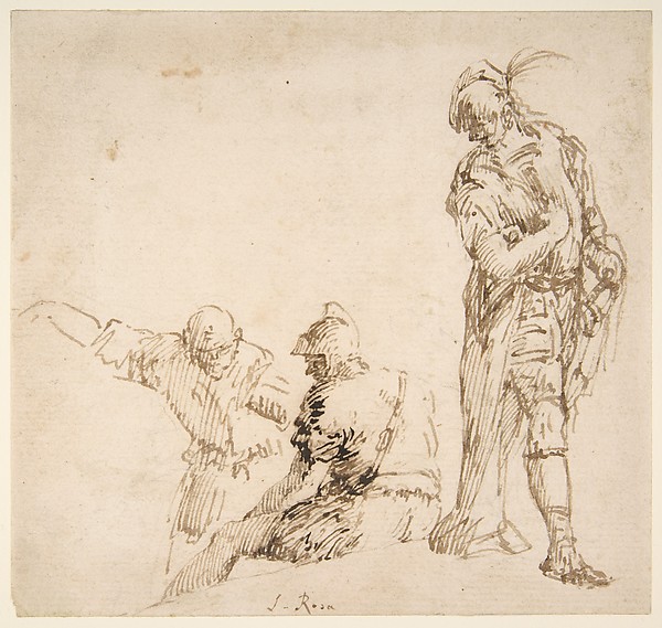 Figure studies: seated and standing men