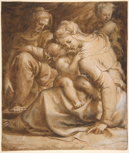 Virgin and Child with Saint Anne and John the Baptist by Francesco Salviati (Francesco de' Rossi)