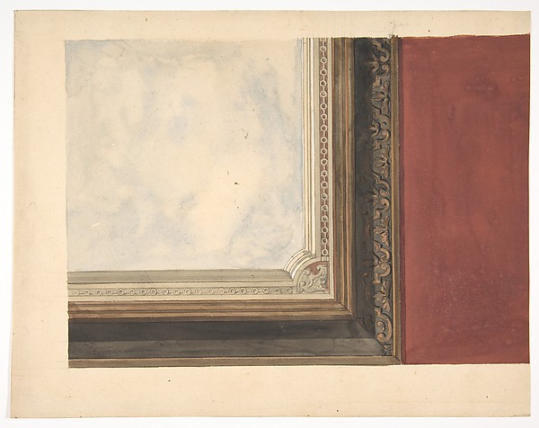 Design for a ceiling painted with clouds