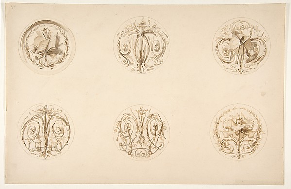 Six designs set in medallions