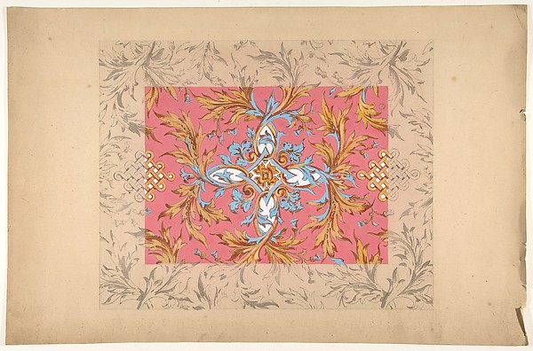 Design for a ceiling with floral design