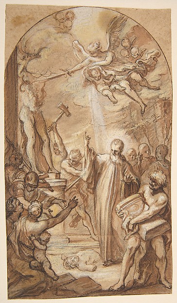 Saint Benedict Orders the Destruction of Idols at Montecassino