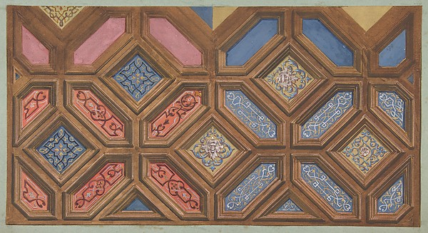 Alternate designs for the decoration of a coffered ceiling