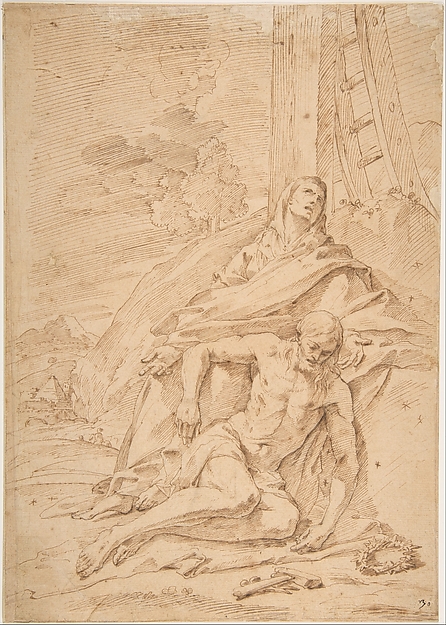 The Virgin Lamenting over the Dead Christ by Pietro Testa