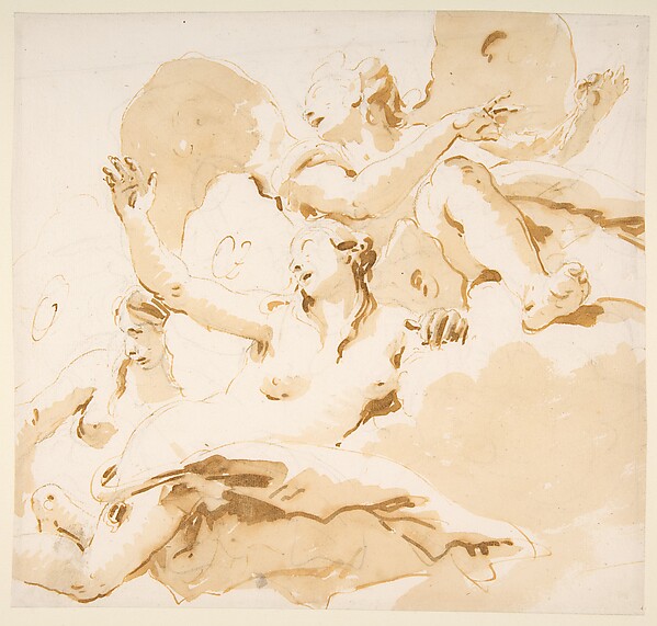 Three Winged Female Figures