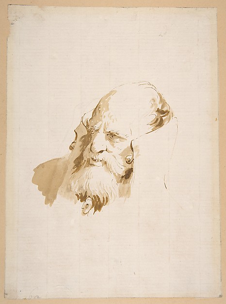 Head of a Man Wearing a High Collar