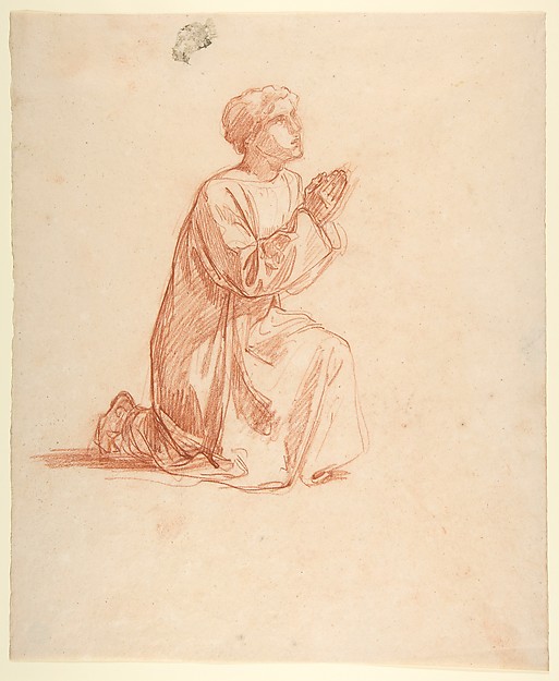Cleric (lower register; study for wall paintings in the Chapel of Saint Remi, Sainte-Clotilde, Paris, 1858)