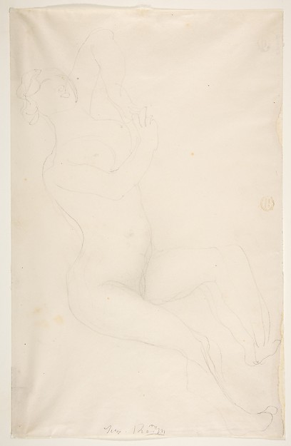 Reclining nude female figure