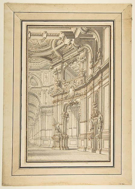 Design for a Stage Set, Showing Right Half Only