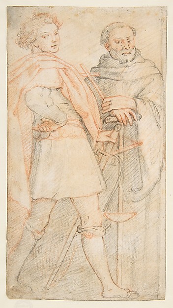 Saint Michael and Saint Giovanni Gualberto (after Andrea del Sarto's Vallombrosa Altarpiece) by Federico Zuccaro (Zuccari)