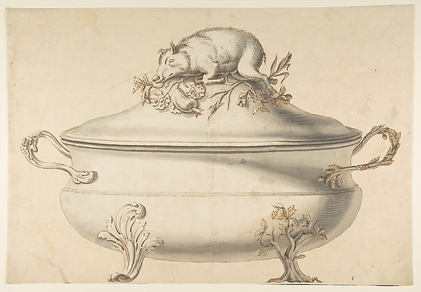 Design for a Soup Tureen with Pig on Top