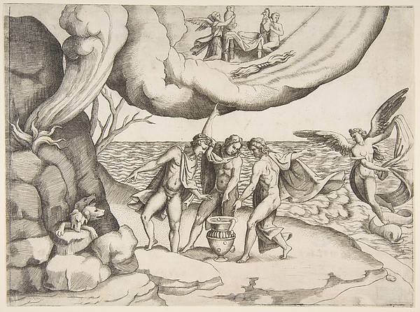 Jupiter, Neptune and Pluto dividing the universe, from "Division of the Universe"