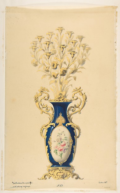 Design for a Porcelain Candelabra with Nine Branches