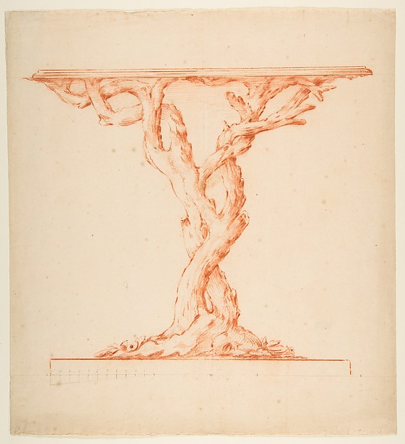 Design for a (Silver?) Console Table by Anonymous, French, 18th century, The Metropolitan Museum of Art
