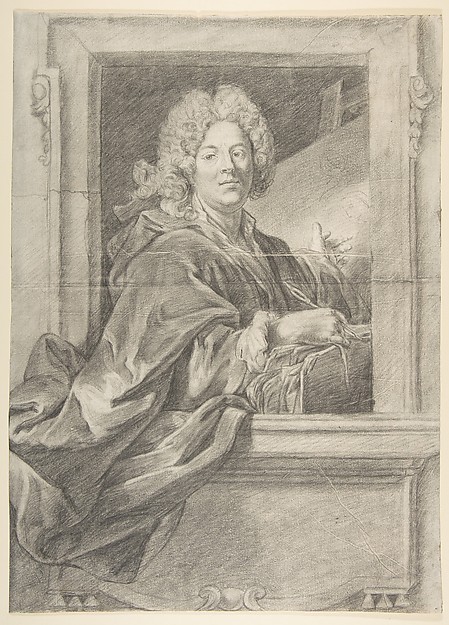 Preparation for Portrait Engraving of Artist in Frame