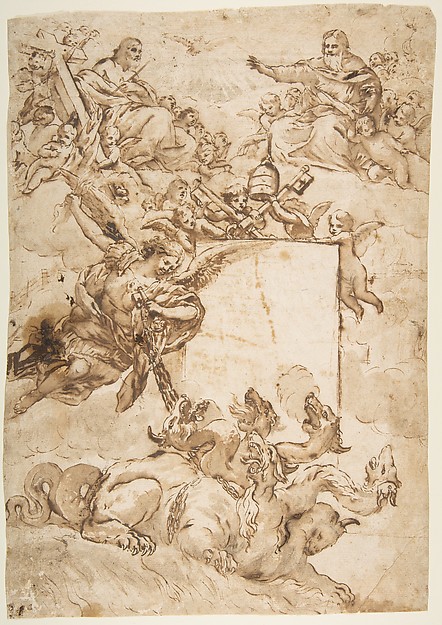 St. Michael Expurging Heresy by Pietro da Cortona (Pietro Berrettini)