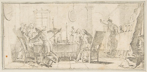 Illustration for a Book:  Scene of a Murder in an Interior