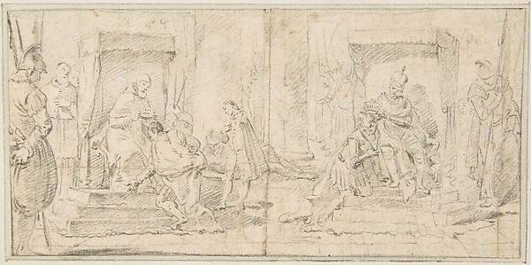 Illustration for a Book:  Two Scenes of Coronation