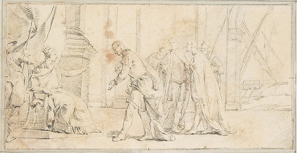 Illustration for a Book:  Queen of Port City Receiving Envoys