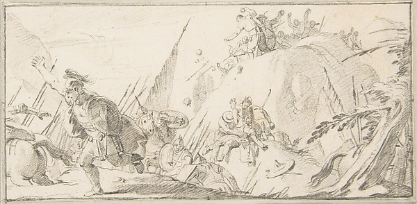 Illustration for a Book:  Scene of Combat