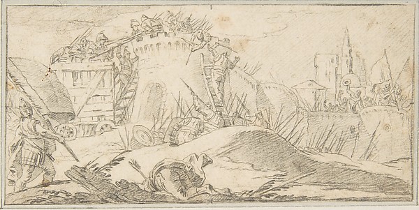 Illustration for a Book:  Attacks on the Walls of a City
