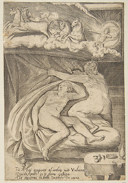 Venus and Mars discovered by Apollo, from "The Loves of the Gods"