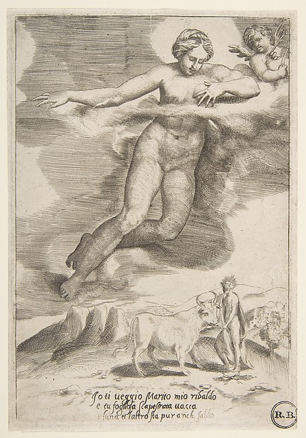Juno watching Jupiter and Io, from "The Loves of the Gods"