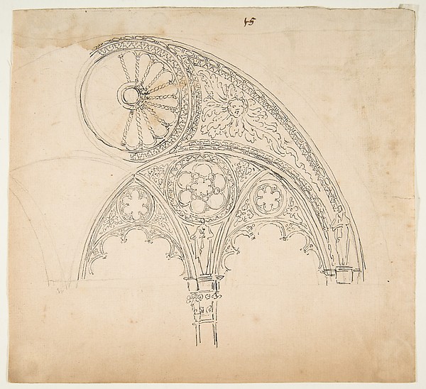 Drawing After an Architectural Fragment