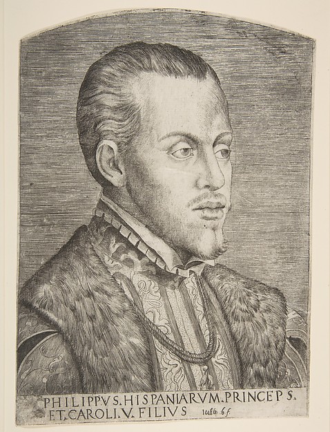 Portrait of Philip II facing right