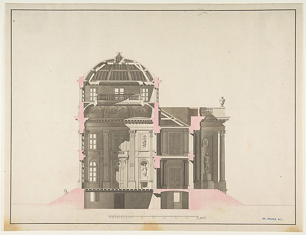 Project for a Domed Building with Colonnaded Façade