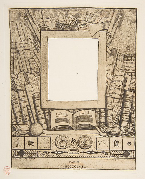 Design for a frame for the portrait of Armand Guéraud