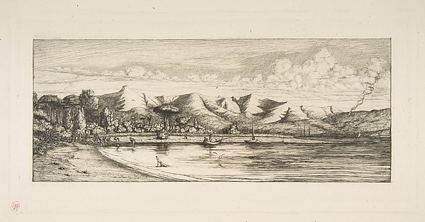 Presqu'île de Banks, Pointe des Charbonniers, Akaroa (Seine fishing off Colliers' Point, Akaroa, Banks Peninsula, 1845)