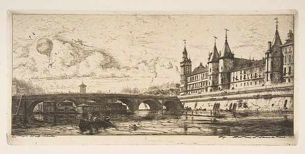 Pont-au-Change, Paris, from "Etchings of Paris"
