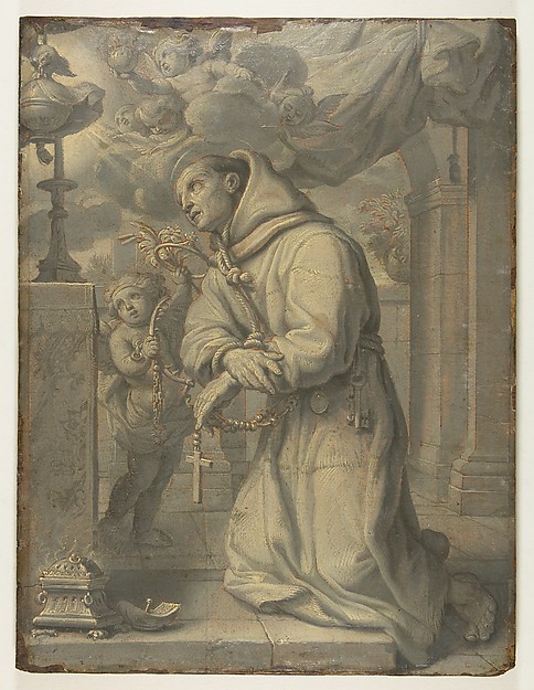 St. Paschal Baylon Adoring the Blessed Sacrament